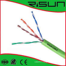 Twisted Pair Green Cat5e Ethernet Cable Retardateur de flamme, sans halogène